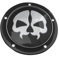 DRAG SPECIALTIES Split Skull Derby Cover Black 5-Hole