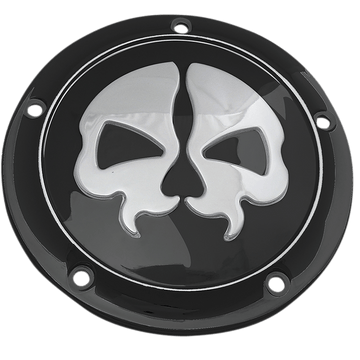 DRAG SPECIALTIES Split Skull Derby Cover Black 5-Hole