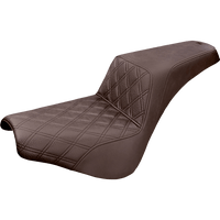 SADDLEMEN Step-Up Seat Front Lattice Stitch Brown 81830172BR