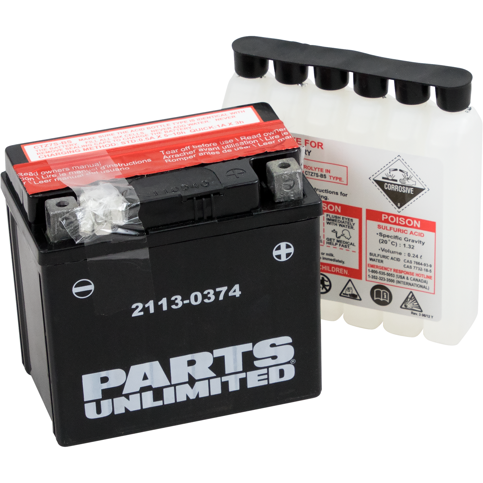 PARTS UNLIMITED AGM Battery YTZ7S-BS