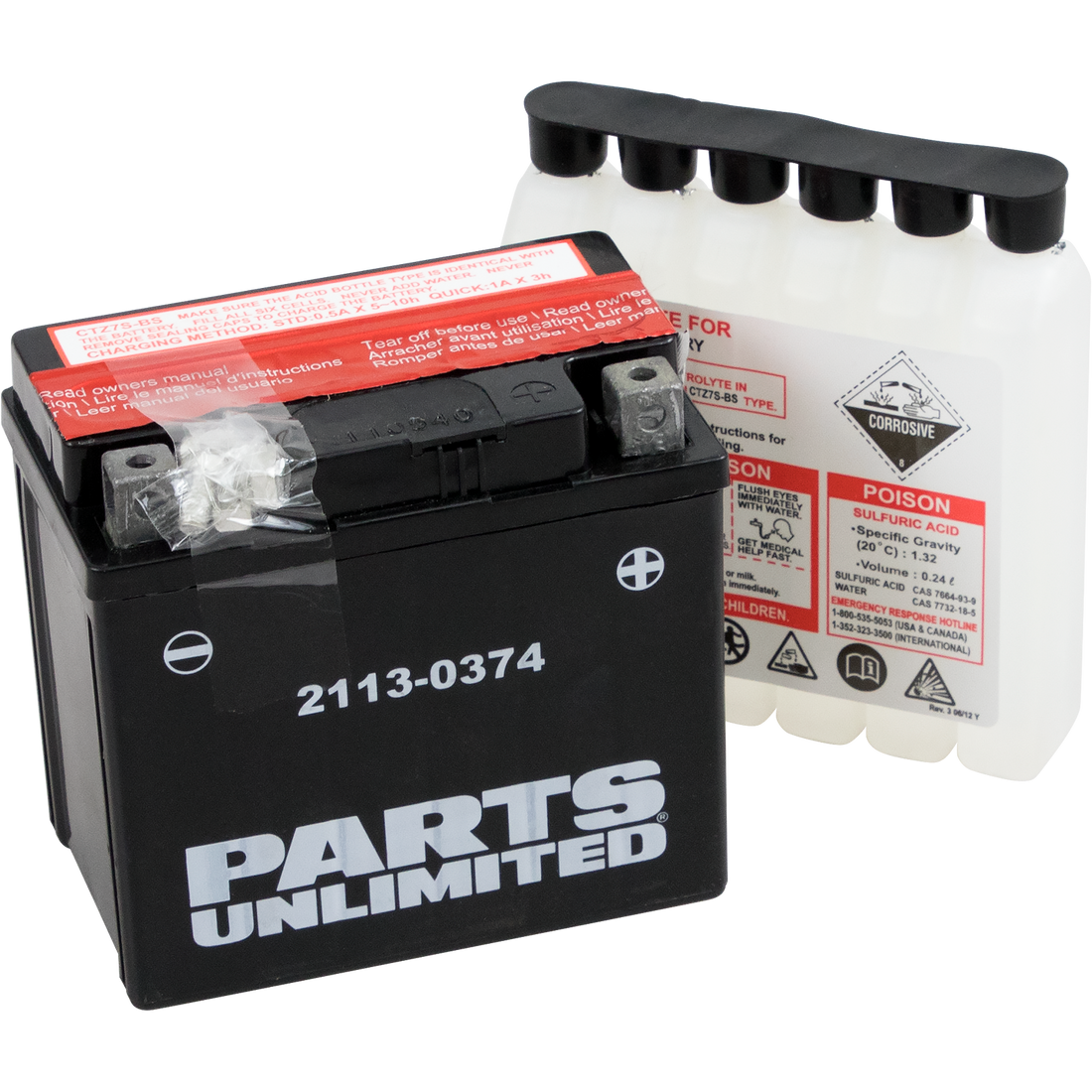 PARTS UNLIMITED AGM Battery YTZ7S-BS