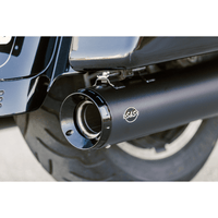 S&S CYCLE 4-1/2" GNX Slip-On Mufflers Guardian Black 5501078