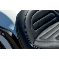 MUSTANG Max Profile Solo Touring Seat without Driver Backrest Black Trapezoid Stitch FXFB/FXFBS 75887