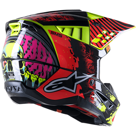 ALPINESTARS SM5 Helmet Solar Flare Gloss Black/Red/Yellow Large