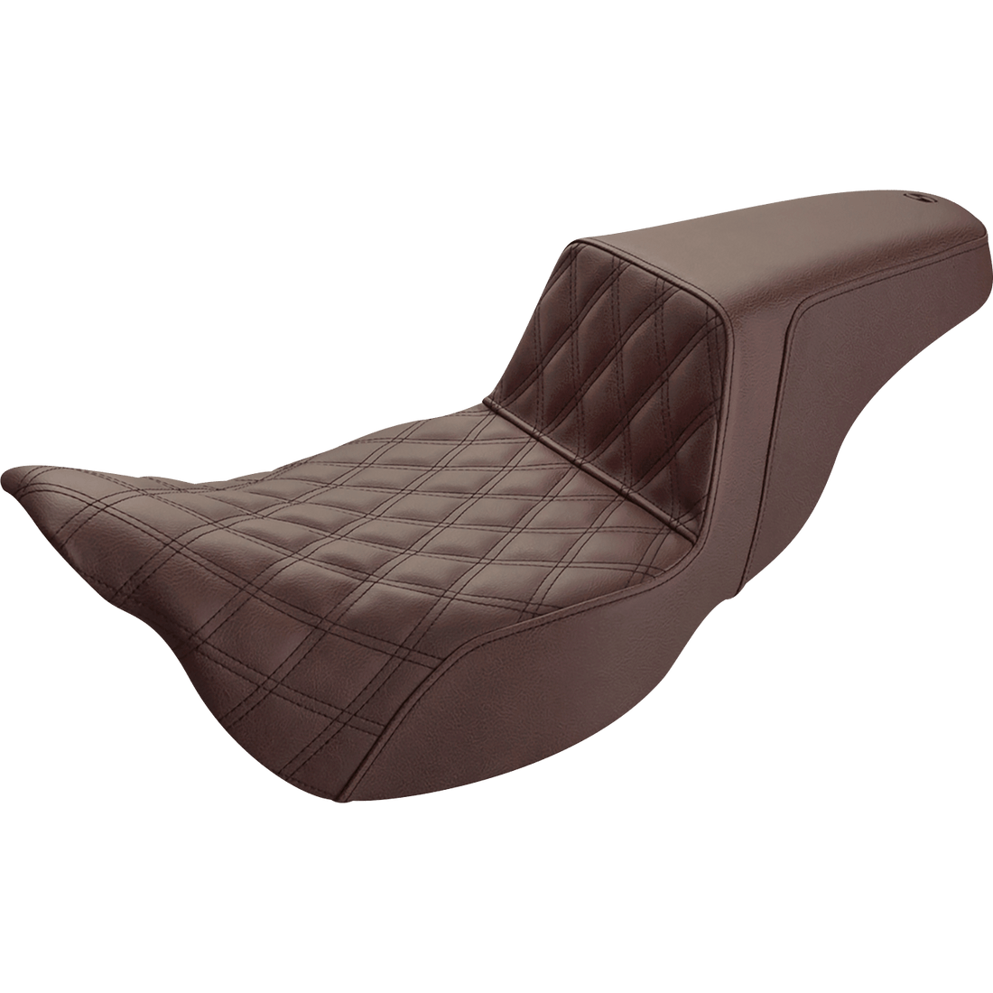 SADDLEMEN Step-Up Seat Extended Reach Front Lattice Stitch Brown FL '08-'23 80807B172BREX