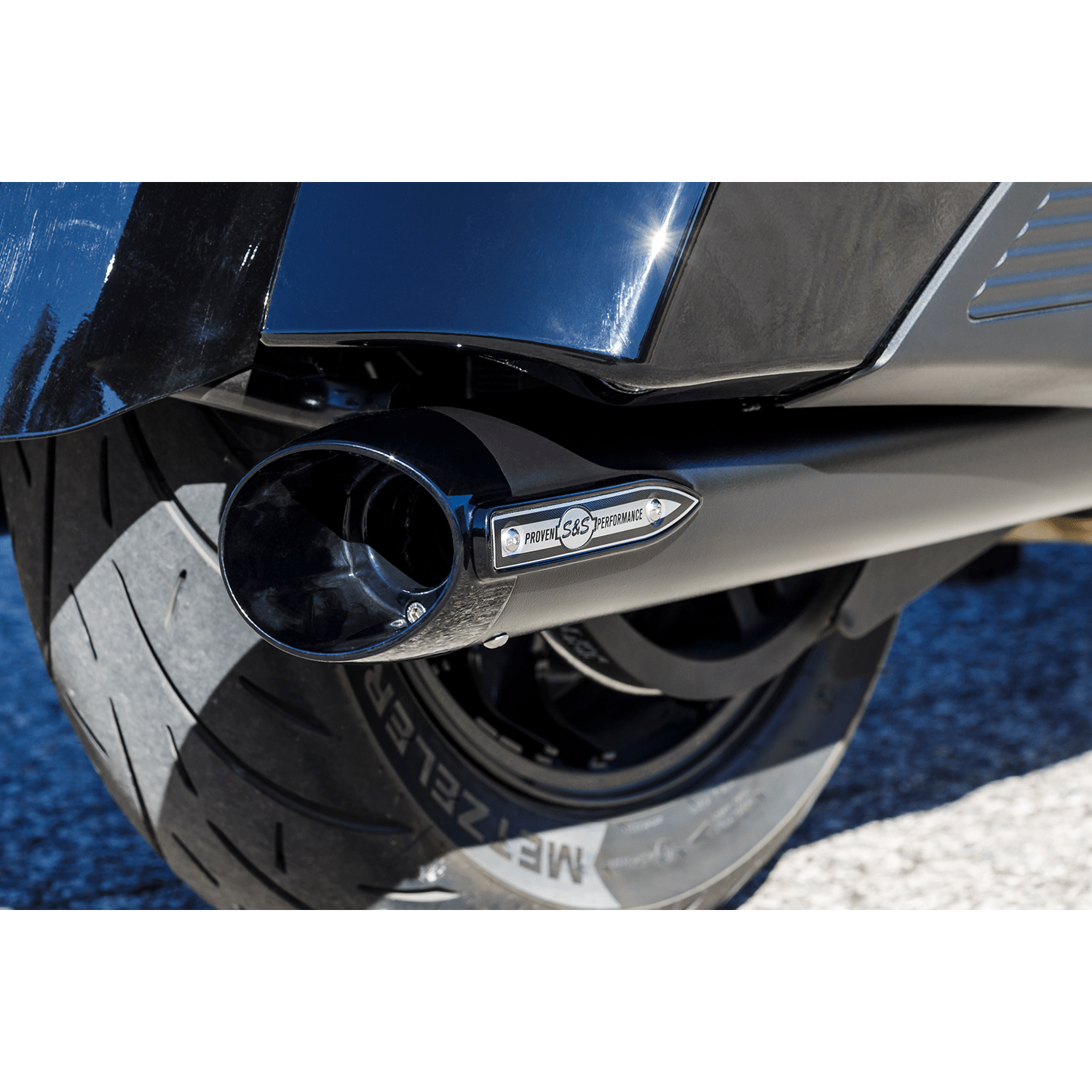 S&S CYCLE 4" Broadhead Slip-On Mufflers Slash Cut Black 5501075