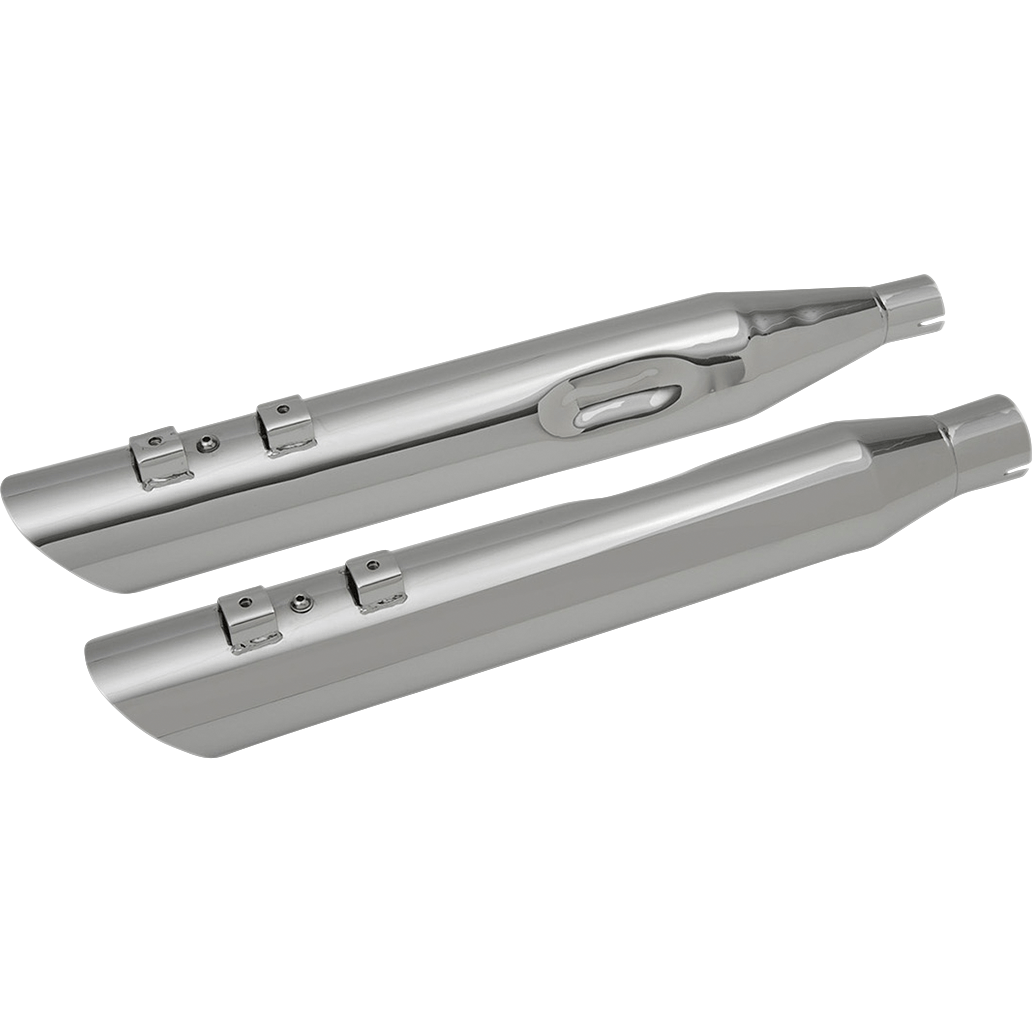 DRAG SPECIALTIES 3-1/2" Slashdown Slip-On Mufflers Chrome