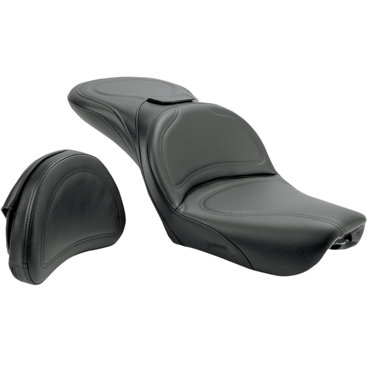 SADDLEMEN Seat Explorer™ With Backrest Stitched Black FXDWG '04-'05 804050301