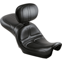 LE PERA Maverick Seat with Backrest Stitched Black FLD/FXD '06-'17 LK970BR