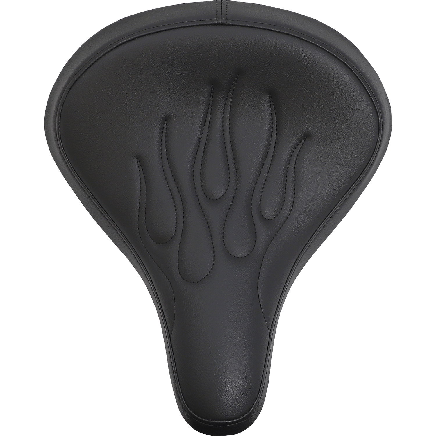 DRAG SPECIALTIES Seat Spring Solo Large Black Vinyl/Flame Stitched