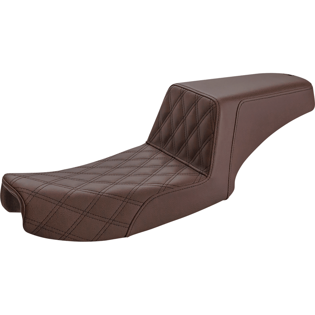 SADDLEMEN Step-Up Seat Front Lattice Stitch Brown Dyna 89104172BR