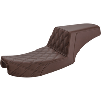 SADDLEMEN Step-Up Seat Front Lattice Stitch Brown Dyna 89104172BR