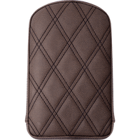 SADDLEMEN Sissy Bar Pad Lattice Stitched Brown 041145