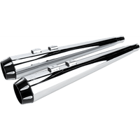 BASSANI XHAUST Megaphone Mufflers Chr/Blk Fluted Performance Baffle FLH517RL